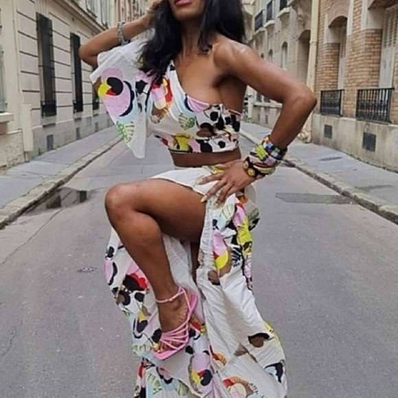 Zara Floral Coord Skirt Set One-Shoulder Viral Blogger | Alterations Done